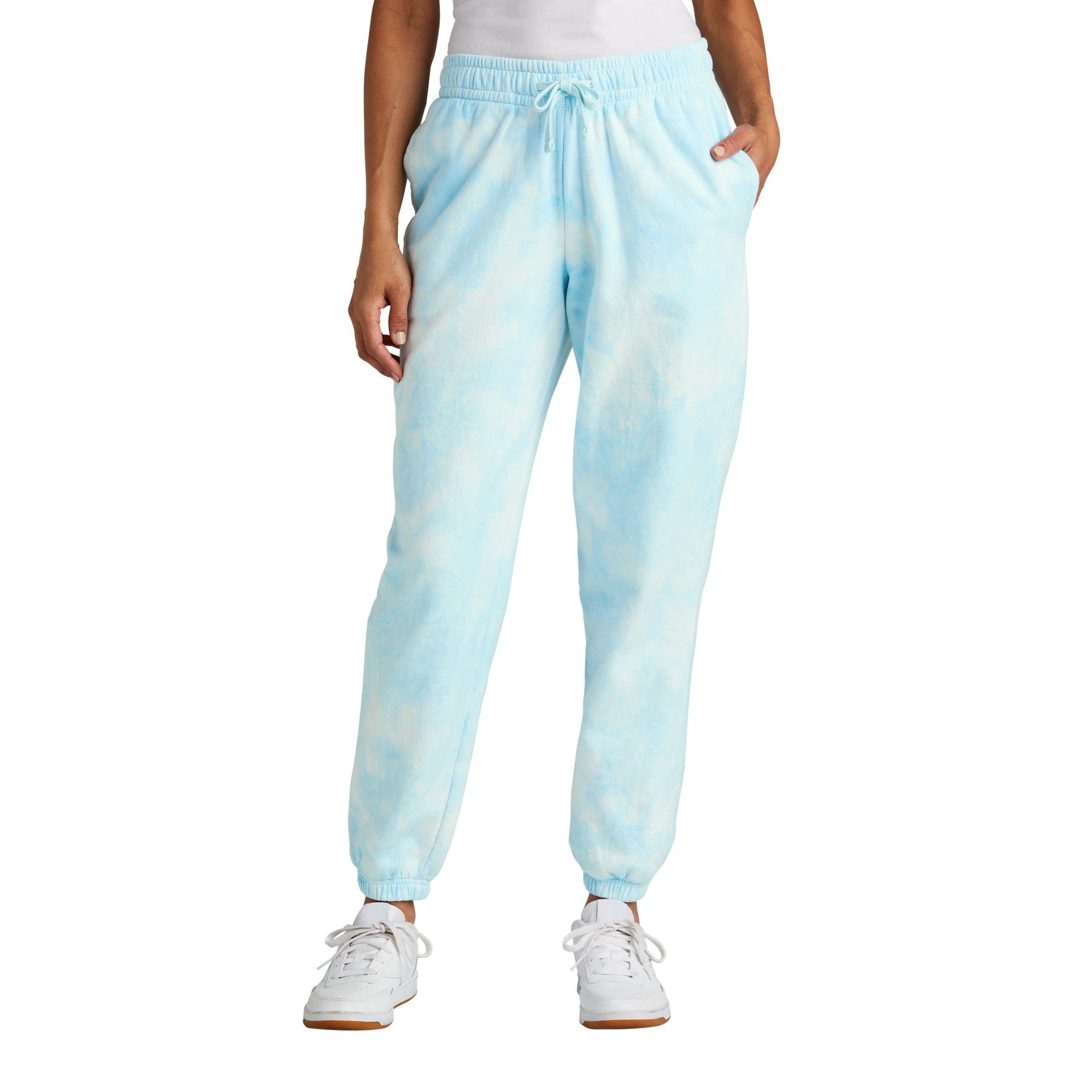 Port & Company-Port & Company® Women's Beach Wash® Cloud Tie-Dye Sweatpant LPC140P-MedTech-4
